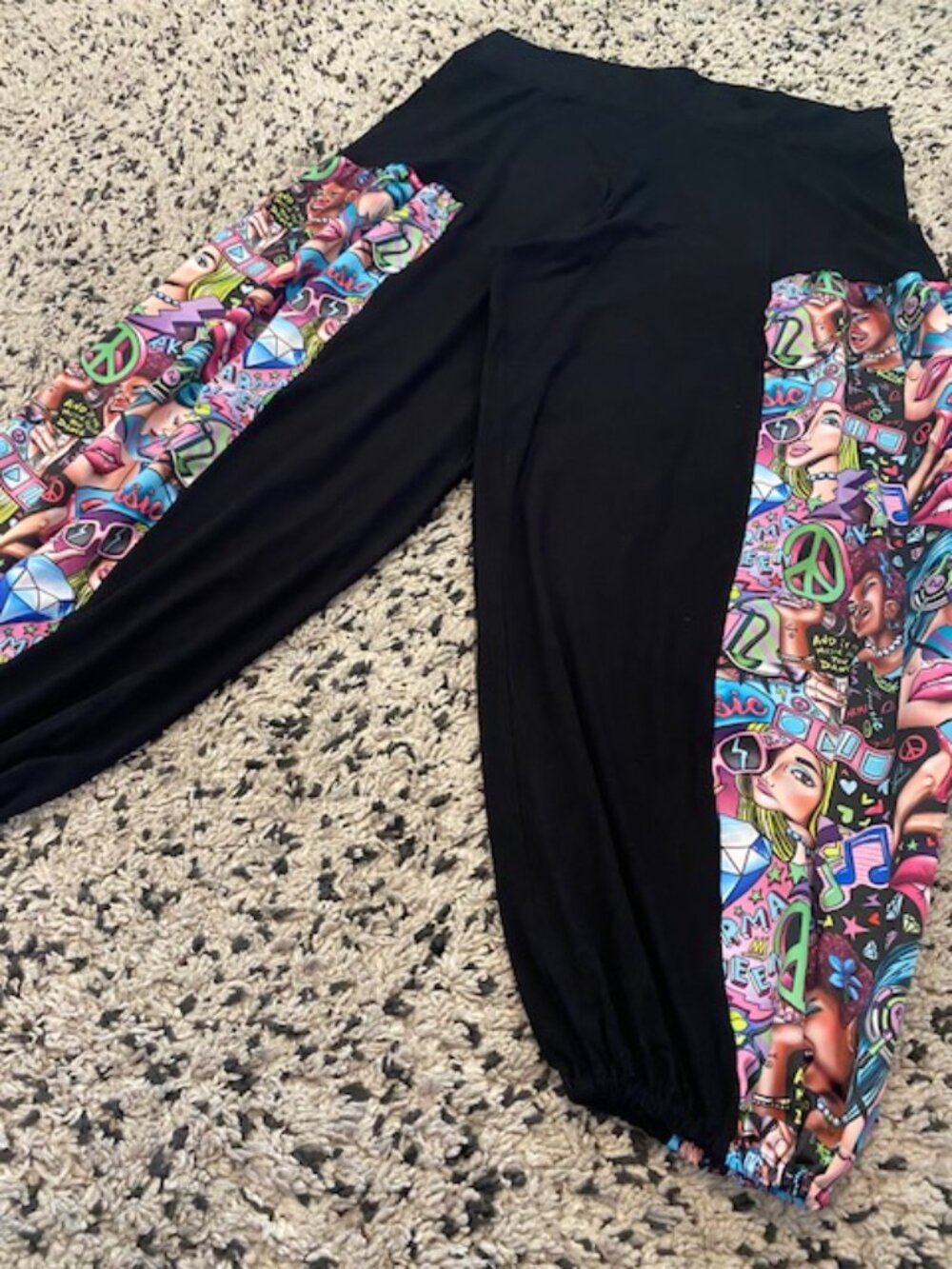 Rock N Karma Graphic print Pants 2XL Balloon Parachute Style